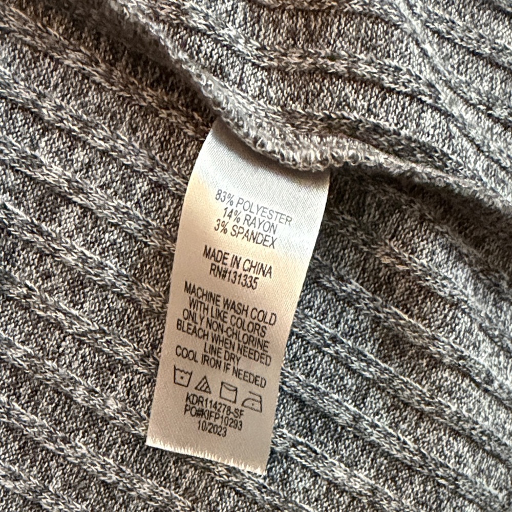 Nine Britton Gray Ribbed Dress - Picture 4 of 5